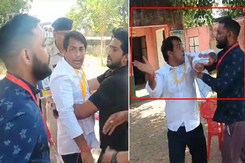 Video: Rajasthan Official Slapped By Independent Candidate Outside Booth Video: Rajasthan Official Slapped By Independent Candidate Outside Booth