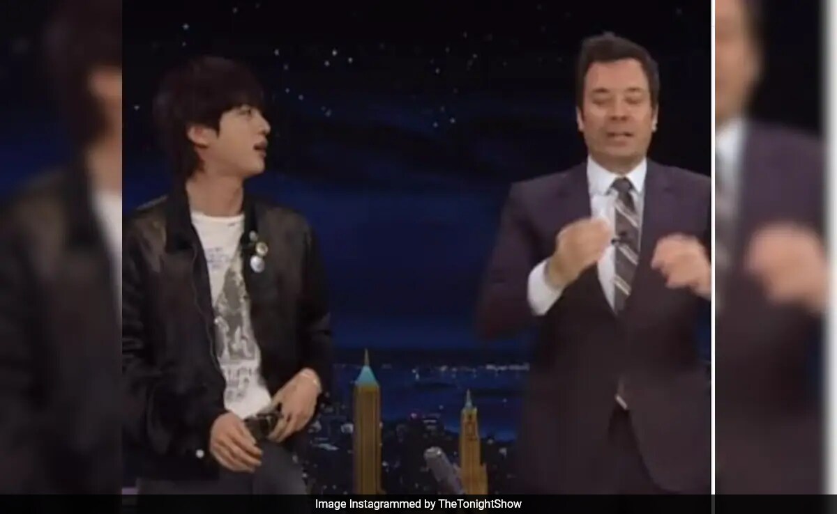 <i>The Tonight Show</i>: BTS Jin Teaches "Super Tuna" Steps To Jimmy Fallon