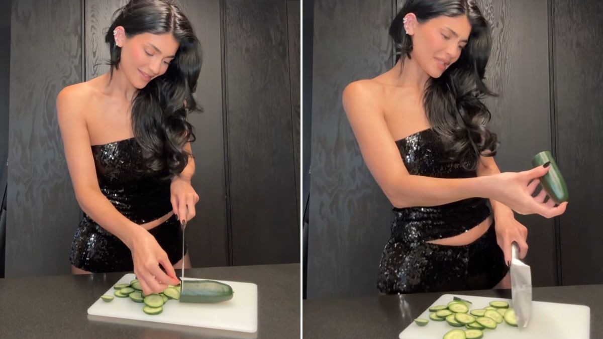 Kylie Jenner Makes Fun Of Sister Kendall's Cucumber-Chopping Style In Viral Video