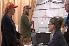 Voters In Western North Carolina Cast Ballots In Tents Following Hurricane Helene Damage Voters In Western North Carolina Cast Ballots In Tents Following Hurricane Helene Damage