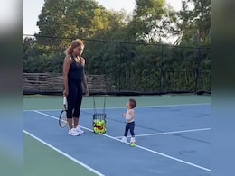 Serena Williams' 1-Year Old Daughter, Adira, Isn't "Too Young" To Bond Over Tennis
