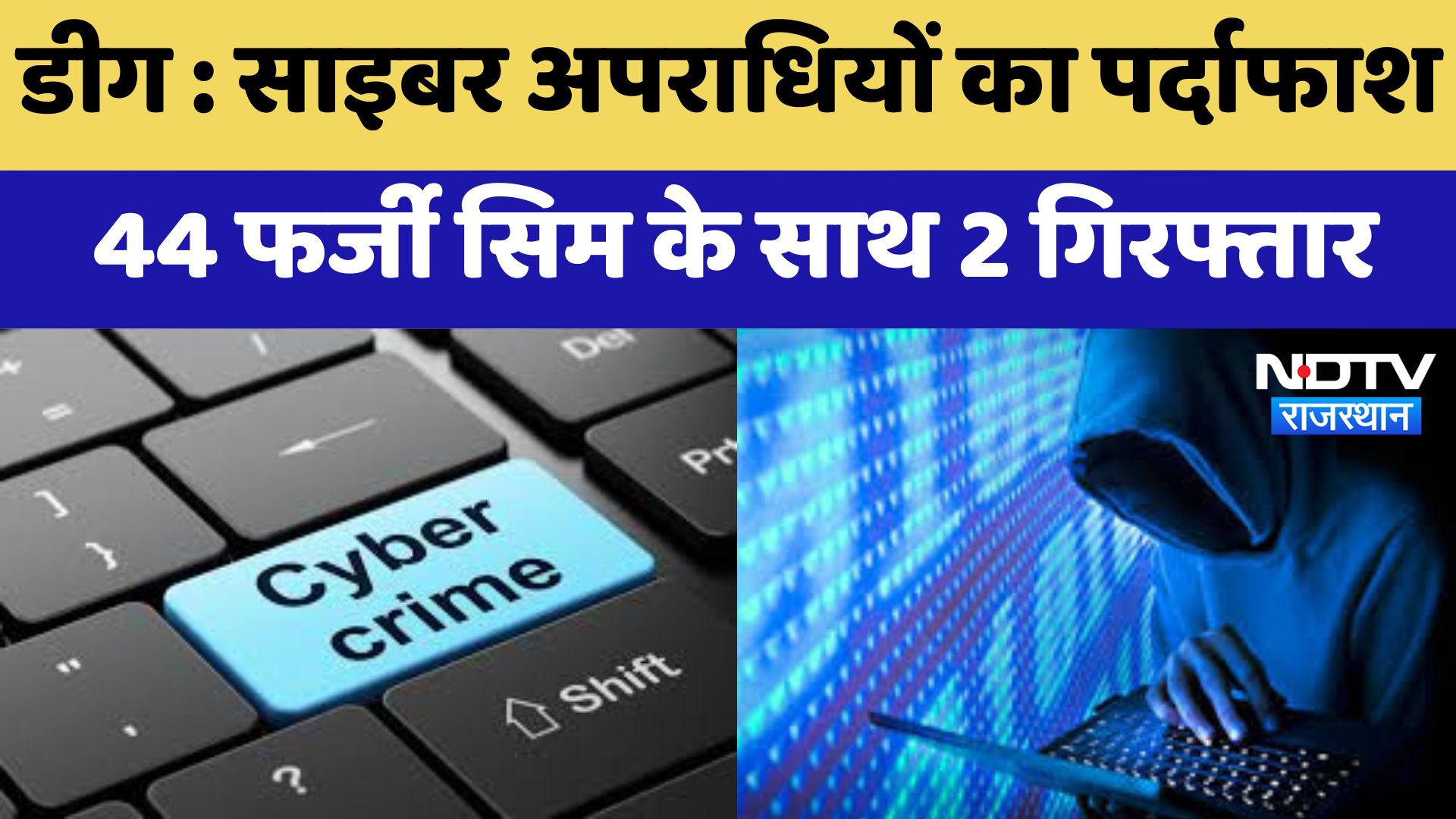 Deeg : Cyber अपराधियों का पर्दाफाश, 44 फर्जी सिम के साथ 2 गिरफ्तार
