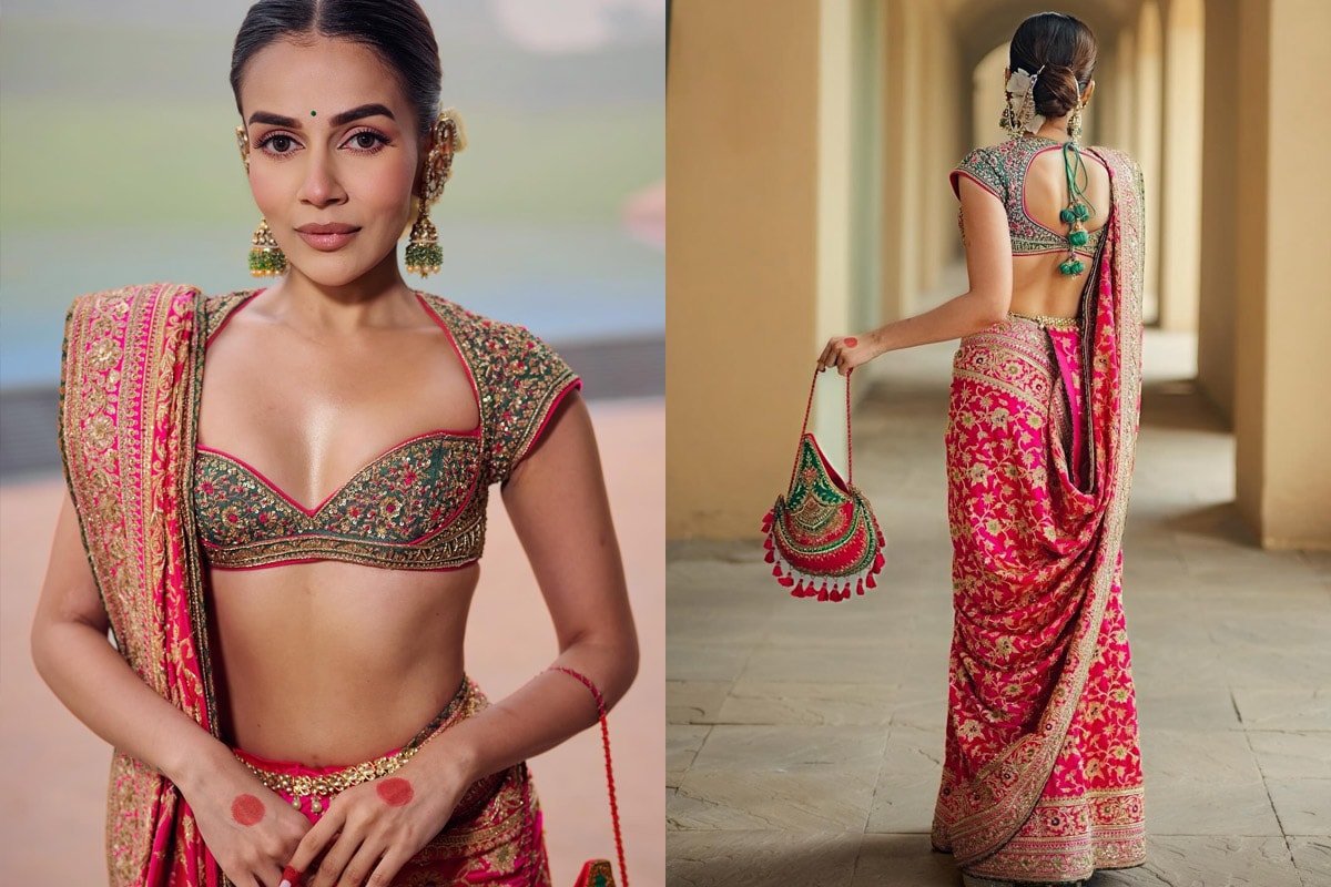Komal Pandey's Saree Is the Ultimate Glam Statement This Wedding Season