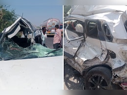 राजस्थान में भीषण हादसा, टैंकर की टक्कर से कार के उड़े परखच्चे, इस हालत में मिली सवार की लाश