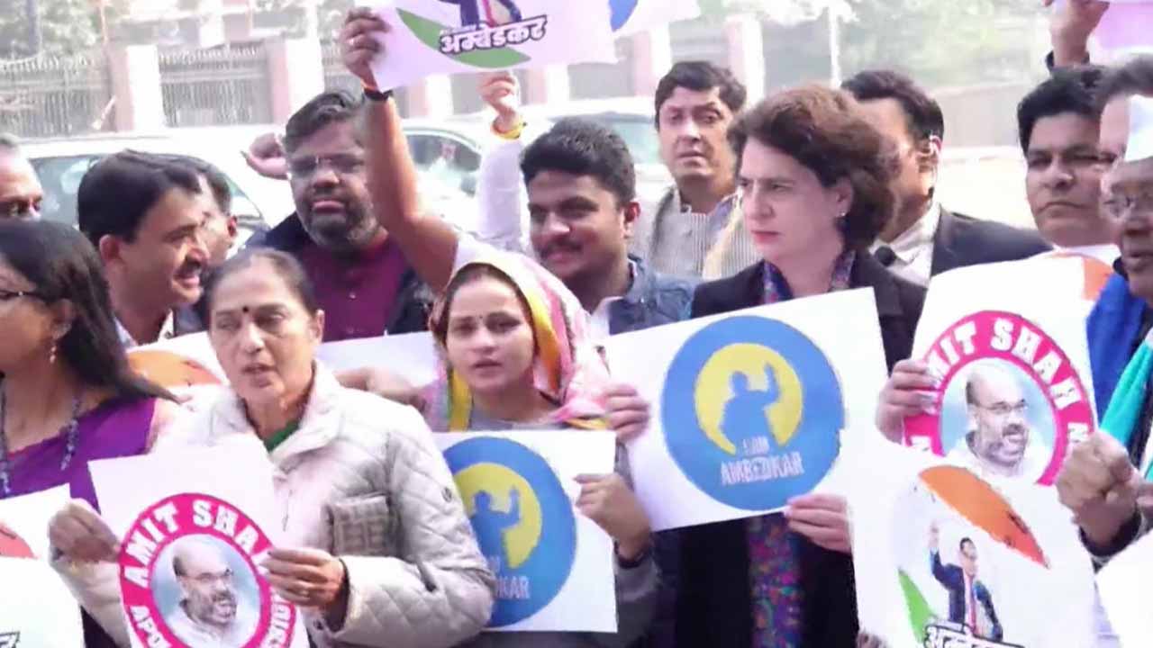 Congress March, BJP Protest On Last Day Of Winter Session