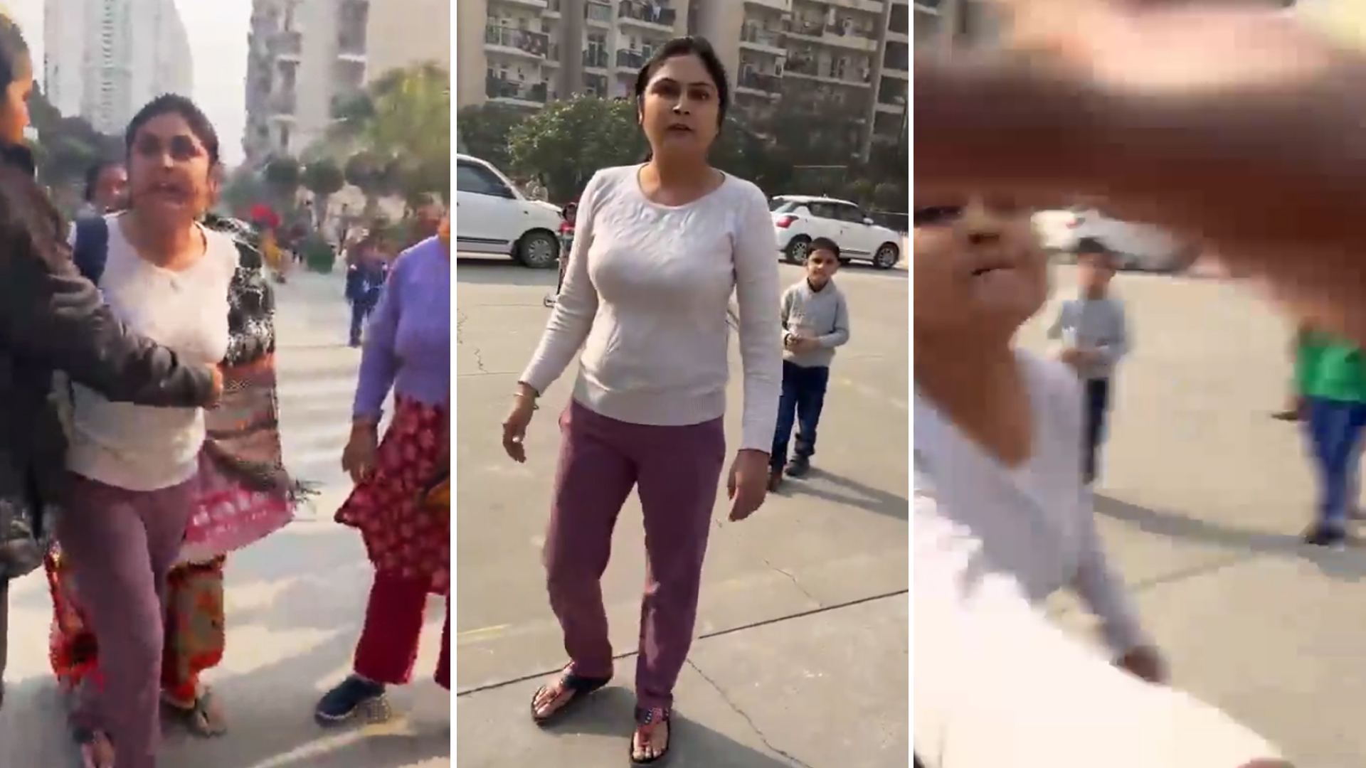 Video: Noida Woman Slaps 6-Year-Old Child, Then Hits Neighbour Filming Her Video: Noida Woman Slaps 6-Year-Old Child, Then Hits Neighbour Filming Her