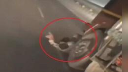 मदतीसाठी ते ओरडत राहिले, ट्रकचालक थांबला नाही; 36 सेकंदांचा थरकाप उडवणारा VIDEO