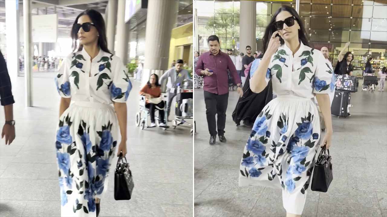 Sonam Kapoor Spotted At Mumbai Airport In A Floral Co-Ord Set