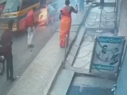 Karnataka Woman Critical After Electric Shock While Helping Son Board School Bus Karnataka Woman Critical After Electric Shock While Helping Son Board School Bus
