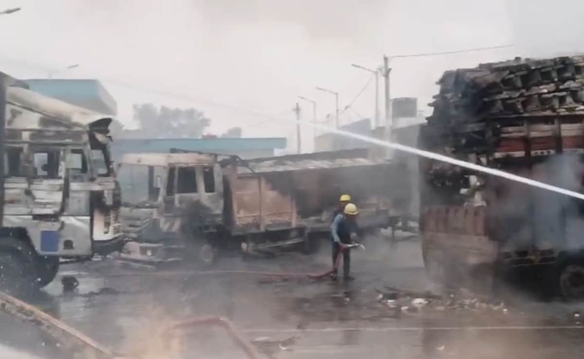 Massive Fire Outside Jaipur Petrol Pump After Trucks Collide, 1 Dead