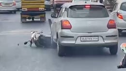 VIDEO: स्कूटी को 1.5 किमी तक घसीटते गया कार, पुलिस वाले ने भी भागकर बचाई जान, फिर...