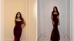 Janhvi Kapoor Welcomes The "Most Wonderful Time Of The Year" In A Maroon Velvet Gown