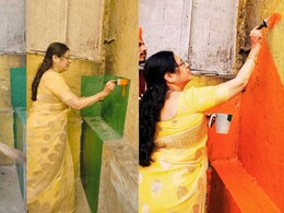 Medha Kulkarni Post : हिरवी भिंत भगवी झाली अन् पुण्यातील सदाशिव पेठेत सुरू झाला नवा वाद Medha Kulkarni Post : हिरवी भिंत भगवी झाली अन् पुण्यातील सदाशिव पेठेत सुरू झाला नवा वाद