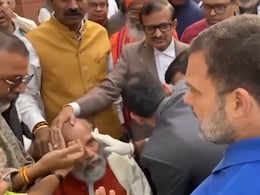 Video: Rahul Gandhi Approaches BJP MP Who Fell During Protest, This Happens Video: Rahul Gandhi Approaches BJP MP Who Fell During Protest, This Happens