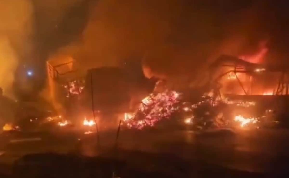 Multi-Vehicle Collision Triggers Fire On Ahmedabad Highway, 2 Killed