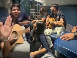 ट्रेन के AC कोच में बैठकर कुछ दोस्तों ने गिटार बजाकर गाया मोहम्मद रफी का गाना, जमाया ऐसा रंग कि आंटी ने खुश होकर दे दिए पैसे ट्रेन के AC कोच में बैठकर कुछ दोस्तों ने गिटार बजाकर गाया मोहम्मद रफी का गाना, जमाया ऐसा रंग कि आंटी ने खुश होकर दे दिए पैसे