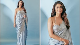 Keerthy Suresh Was Everything Pastel Perfection Should Look Like In A Light Blue Saree