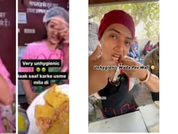 नाक पर हाथ लगा लगाकर डिश तैयार कर रहीं वड़ा पाव गर्ल का वीडियो वायरल, अनहाइजीनिक तरीका देख भड़के यूजर्स नाक पर हाथ लगा लगाकर डिश तैयार कर रहीं वड़ा पाव गर्ल का वीडियो वायरल, अनहाइजीनिक तरीका देख भड़के यूजर्स