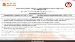 Bank Of Baroda Specialist Officer Recruitment 2025: Registration Window To Close Soon, Salary Up To Rs 1.35 Lakh