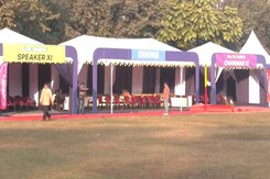 Lok Sabha Speaker XI and Rajya Sabha Chairman XI Face Off in TB Awareness Cricket Match Lok Sabha Speaker XI and Rajya Sabha Chairman XI Face Off in TB Awareness Cricket Match