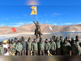 सेना ने पूर्वी लद्दाख के पैंगोंग त्सो में शिवाजी की प्रतिमा का अनावरण किया