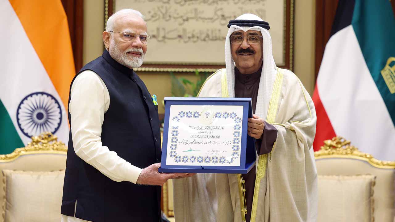 PM Modi Gets Kuwait's Highest Honour 'The Order Of Mubarak Al Kabeer'