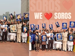 Ambedkar Row: Congress Doubles Down After BJP's Soros Edit Of Protest Pic Ambedkar Row: Congress Doubles Down After BJP's Soros Edit Of Protest Pic