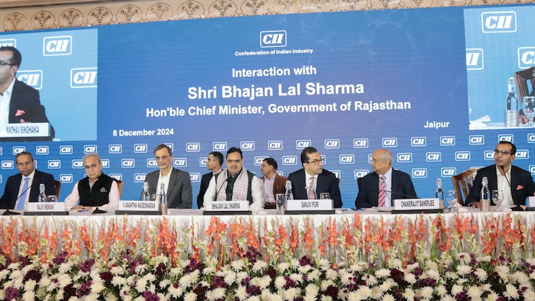 CM भजनलाल शर्मा ने CII की नेशनल काउंसिल को किया संबोधित, बोले- ग्लोबल इन्वेस्टमेंट समिट एक कार्यक्रम नहीं औद्योगिक समृद्धि की आधारशिला है