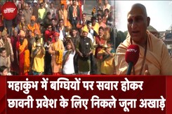 Prayagraj Maha Kumkbh 2025: महाकुंभ में बग्घियों पर सवार होकर छावनी प्रवेश के लिए निकले जूना अखाड़े Prayagraj Maha Kumkbh 2025: महाकुंभ में बग्घियों पर सवार होकर छावनी प्रवेश के लिए निकले जूना अखाड़े