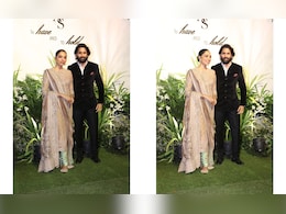 Sobhita Dhulipala In A Golden Ethnic Suit With A <i>Hyderabadi Khada Dupatta</i> And Naga Chaitanya In A Black Suit Were A Stylish Duo Sobhita Dhulipala In A Golden Ethnic Suit With A <i>Hyderabadi Khada Dupatta</i> And Naga Chaitanya In A Black Suit Were A Stylish Duo
