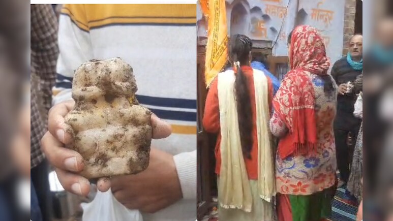 संभल : 46 साल बाद खुले शिव मंदिर के कुएं की खुदाई में मिली पार्वती की खंडित मूर्ति