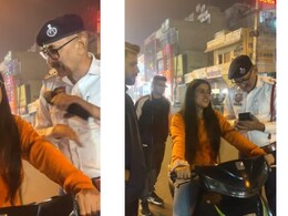 ट्रैफिक नियम तोड़ने पर पुलिसवाले ने पकड़ा तो महिला करने लगी Shinchan की नकल, कह दी ऐसी बात, पुलिस वाले भी रह गए दंग