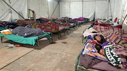 People Find Refuge At Night Shelter Amid Dipping Temperature In Delhi
