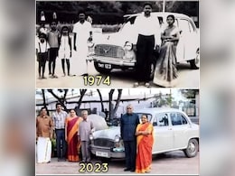 इसे कहते हैं कार लवर, 49 साल बाद भी नहीं बदली कार, सेम पोज में फैमिली की तस्वीर वायरल
