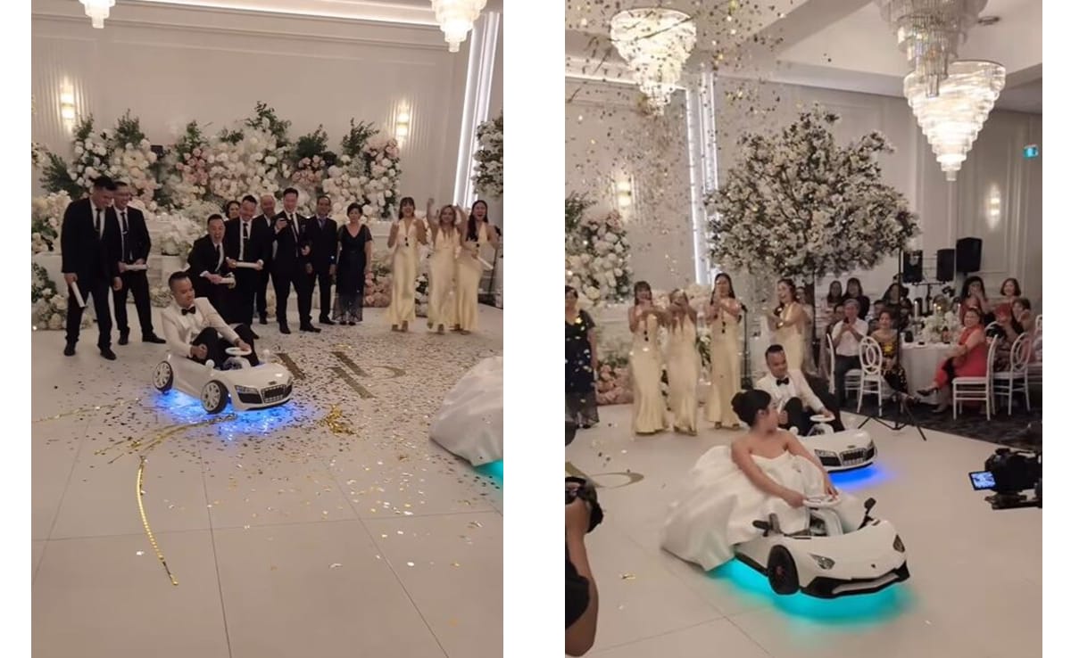 Fast & Furious स्टाइल में दूल्हादुल्हन ने मारी एंट्री, देख लोग बोले