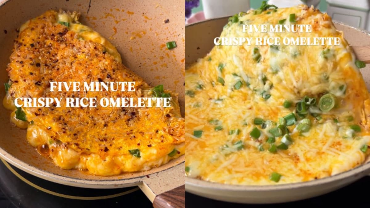 5-Minute Crispy Rice Omelette You Will Want To Make Every Morning