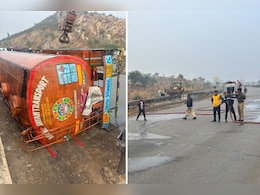 Tanker Carrying Methanol Overturns On Jaipur-Delhi Highway, Leak Reported