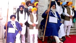 Plaque Around His Neck, Sukhbir Badal Serves Punishment At Golden Temple