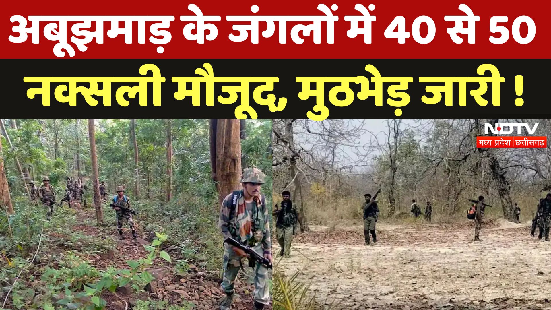 Naxal Attack in Dantewada: अबूझमाड़ के जंगलों में 40 से 50 नक्सली मौजूद, मुठभेड़ जारी !