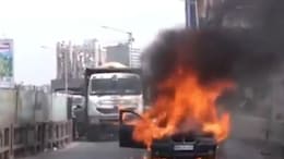 Video: Moving BMW Catches Fire On Mumbai's Jogeshwari Bridge