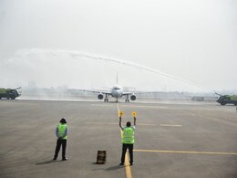 First Commercial Flight Validation Test Successful At Navi Mumbai Airport First Commercial Flight Validation Test Successful At Navi Mumbai Airport