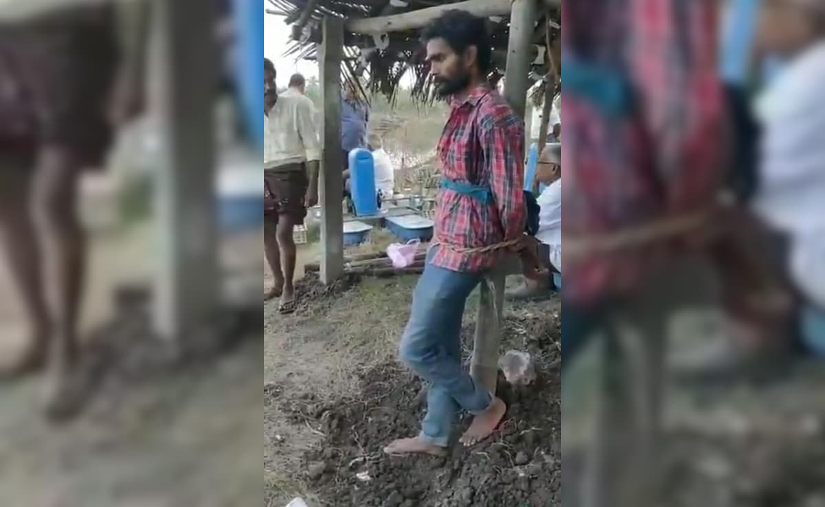 Activist Tied To Pole, Attacked By Aqua Farmers For Opposing Illegal Ponds Activist Tied To Pole, Attacked By Aqua Farmers For Opposing Illegal Ponds