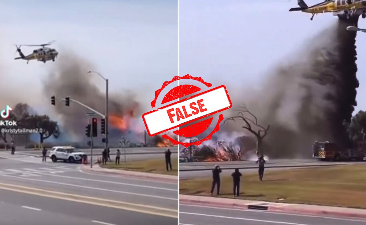 Fact Check: Truth Behind Viral Video Of Helicopter Extinguishing Fire In Jaipur