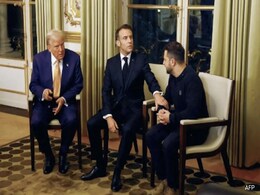 Trump, Zelensky, Macron Discuss "Crazy" World In Paris Trump, Zelensky, Macron Discuss "Crazy" World In Paris
