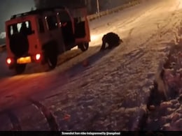Video: Man Jumps Out Of Moving Car As It Skids On Snowy Road Near Manali Video: Man Jumps Out Of Moving Car As It Skids On Snowy Road Near Manali