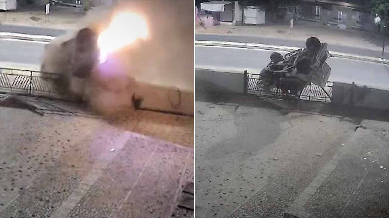 On Camera, Car Flips 8 Times, Passengers Escape Without Any Injury