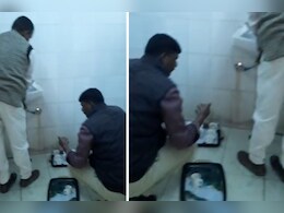 पाली में मंत्री झाबर सिंह खर्रा के प्रोग्राम में टॉयलेट में धोए जूठे कप, अब वीडियो हो रहा वायरल