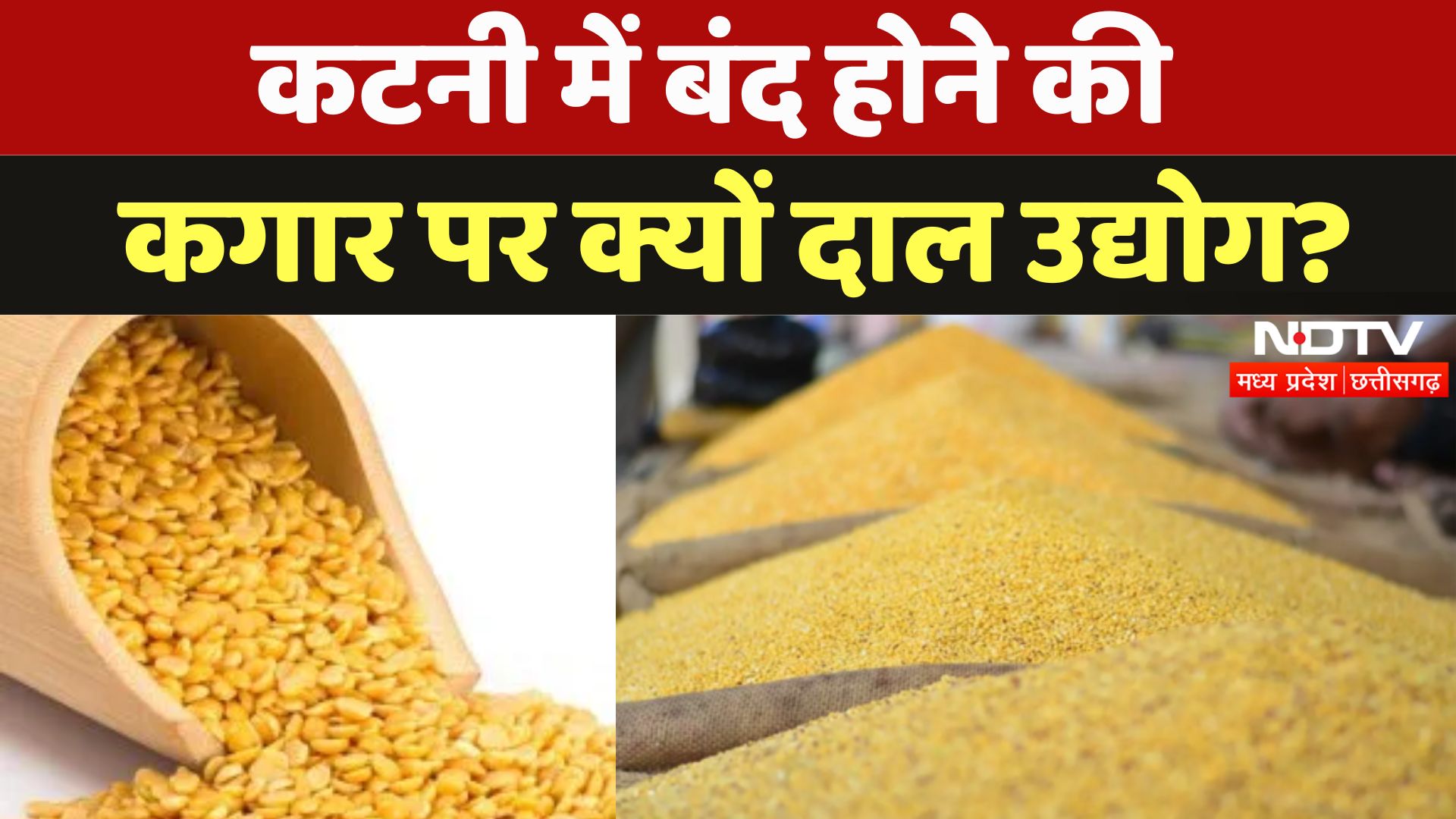 कटनी में दाल उद्योगों पर संकट, व्यापारियों की बढ़ी चिंता