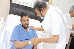 Actor Mohan Babu Visits Journalist After Assault, Personally Apologises Actor Mohan Babu Visits Journalist After Assault, Personally Apologises