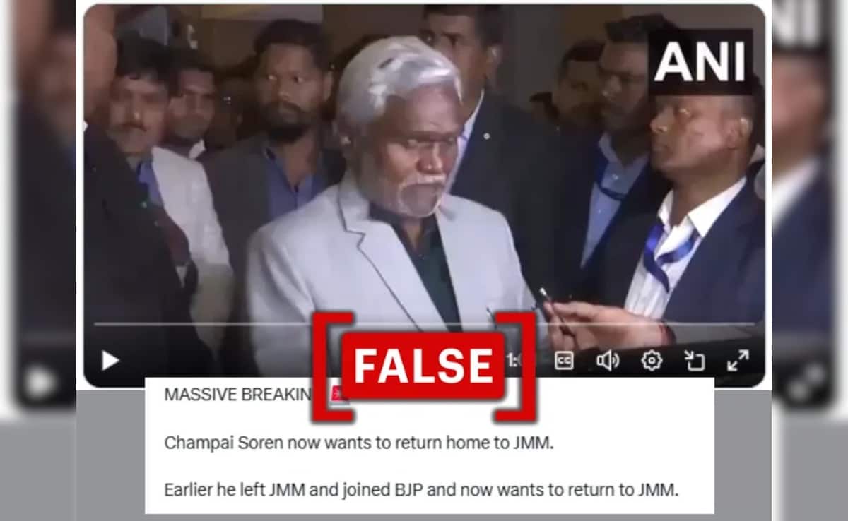 Champai Soren Planning To Re-Join Hemant Soren's JMM? A Fact-Check